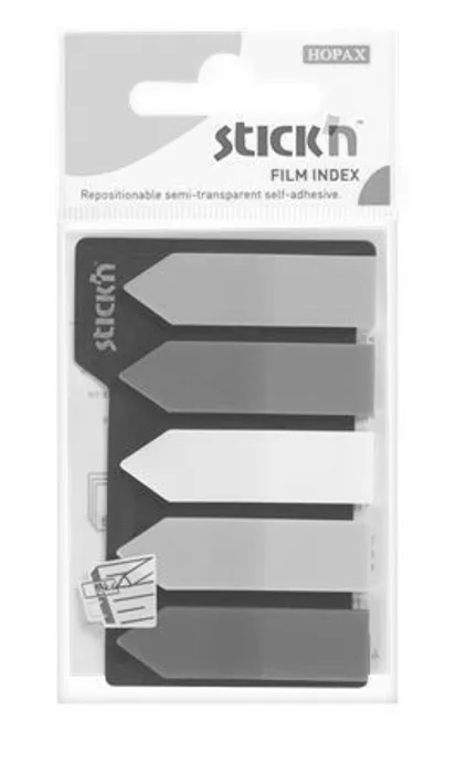 Termék főképe Samolepicí proužky Hopax Stick’n Clearnote šipky, 45 x 12 mm, 5 × 25 listů