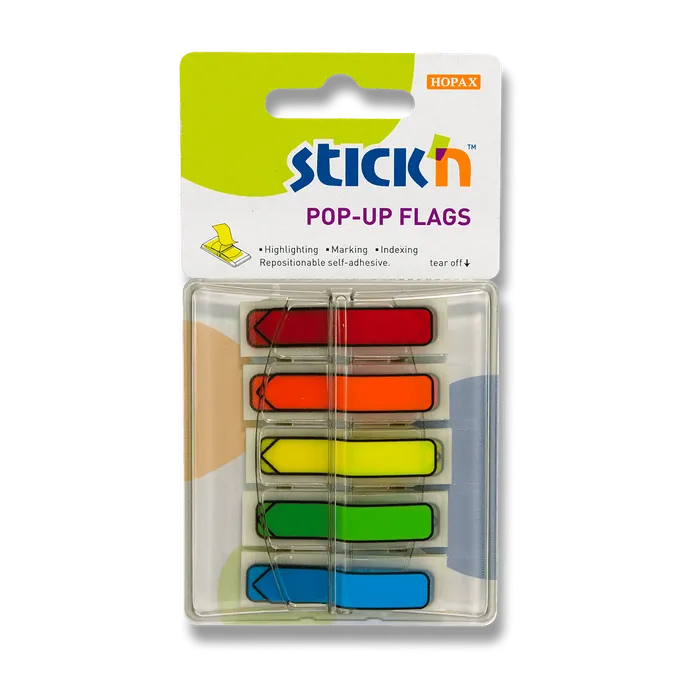 Termék főképe Samolepicí proužky Hopax Stick’n Pop-Up Flags šipky, 5 x 30 ks