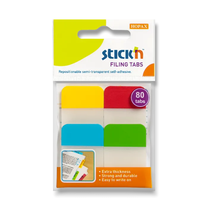 Termék főképe Samolepicí záložky Hopax Stick’n Clearnote 38 x 25 mm, 4 x 20 ks