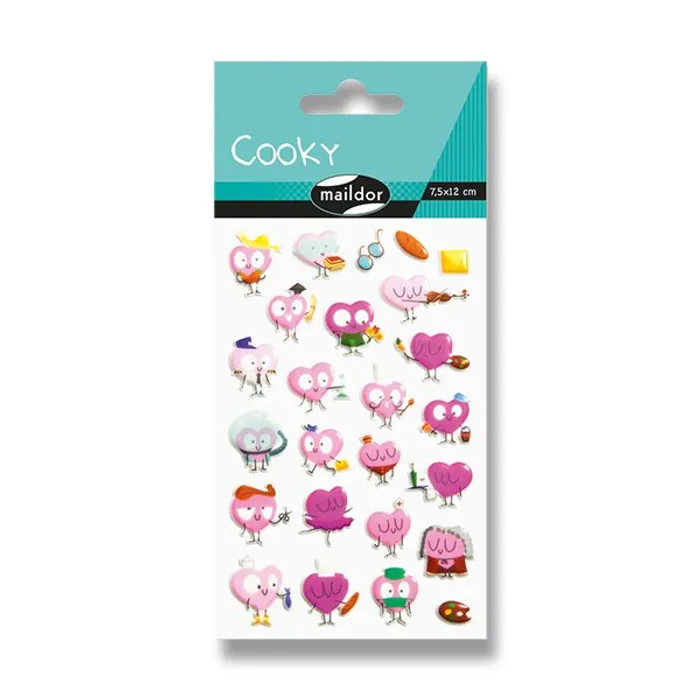 Termék főképe Samolepky Maildor 3D Cooky Akční srdíčka