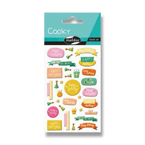 Maildor 3D Cookies Boldog születésnapot matricák
