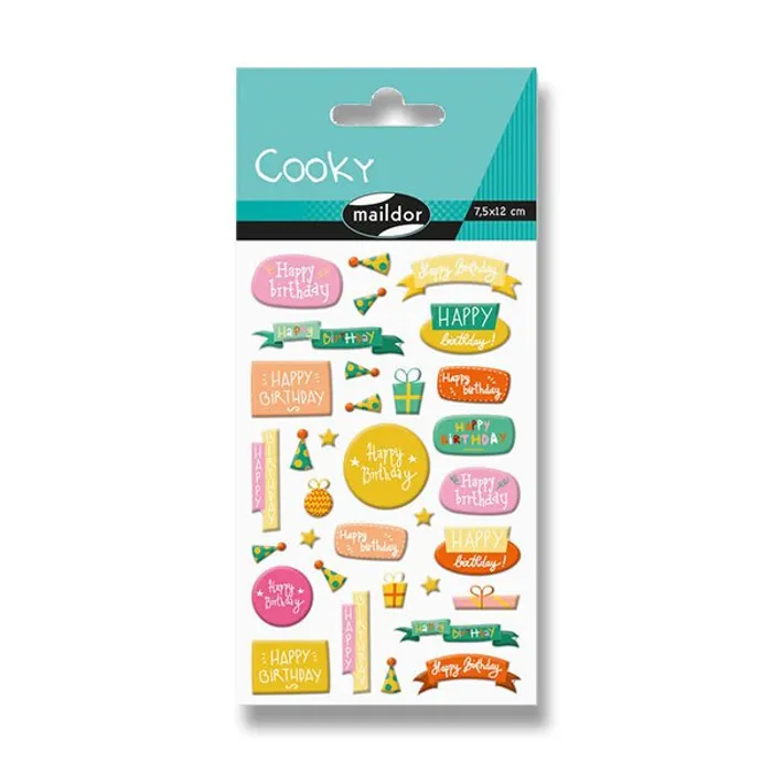 Termék főképe Samolepky Maildor 3D Cooky Happy birthday
