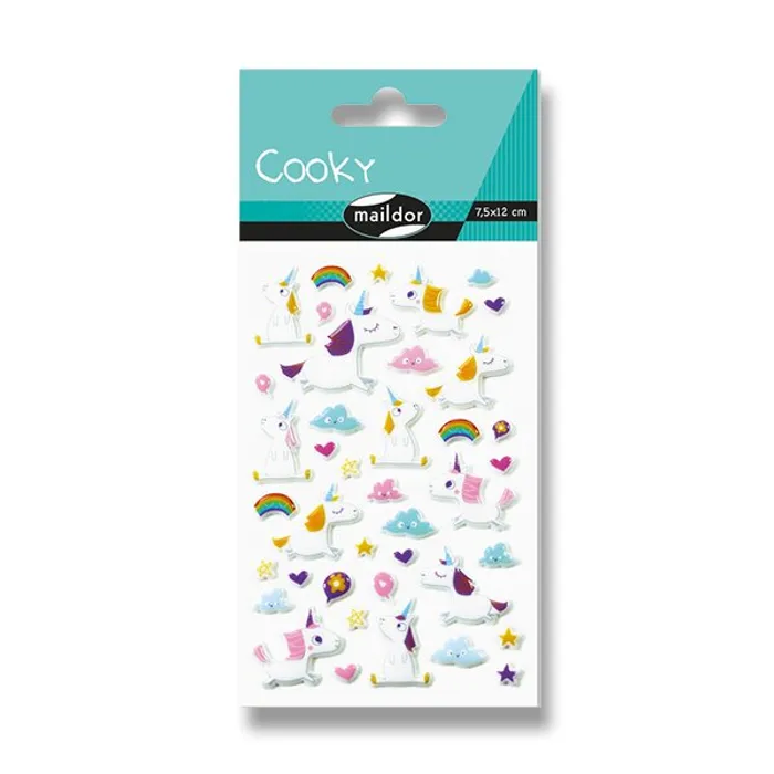 Termék főképe Samolepky Maildor 3D Cooky Jednorožci