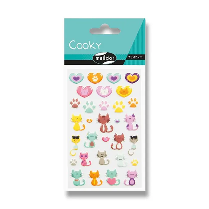 Termék főképe Samolepky Maildor 3D Cooky Kočky a srdce