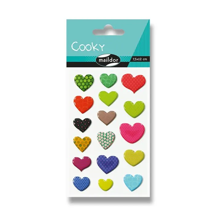 Termék főképe Samolepky Maildor 3D Cooky Vzorovaná srdce