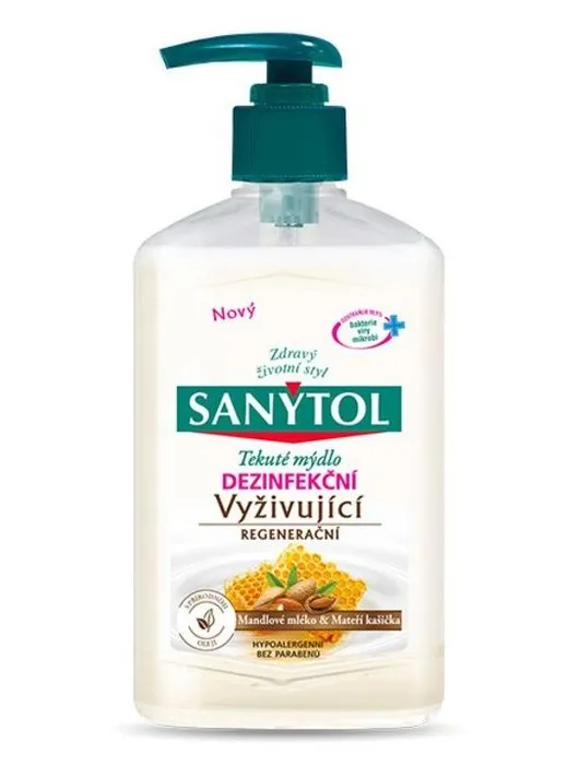 Termék főképe Sanytol regenerační antibakteriální mýdlo 250ml Mandlové mléko & Mateří kašička