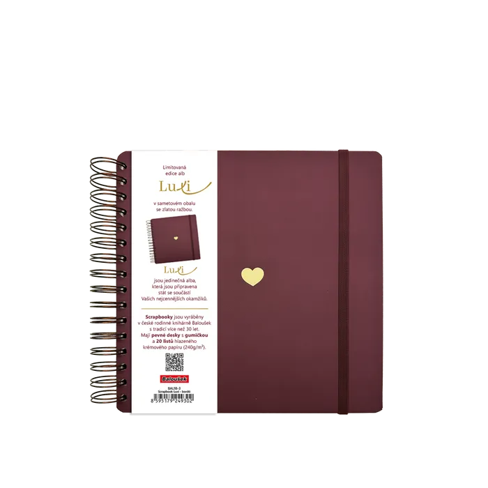 Termék főképe Scrapbook Luxi - 210x210 - lamino - bordó
