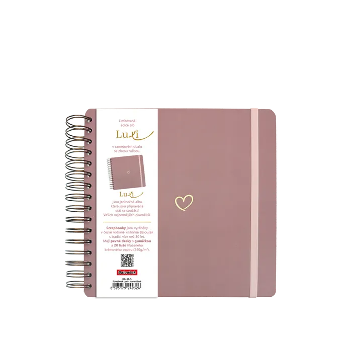 Termék főképe Scrapbook Luxi - 210x210 - lamino - starorůžová