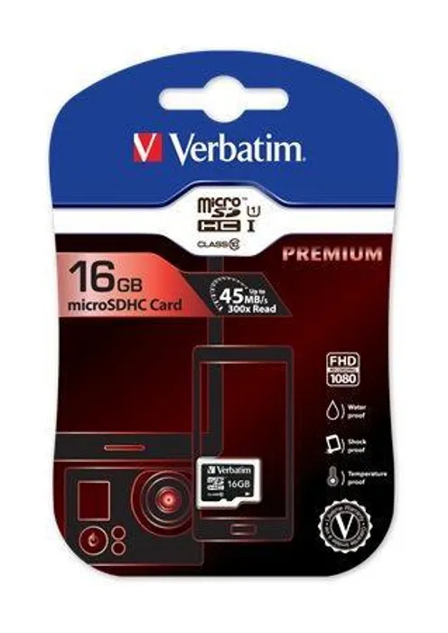 Termék főképe SecureDigital SDHC 16GB micro paměťová karta , Class 10, Verbatim