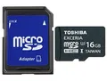 SecureDigital SDHC „Exceria” 16 GB mikro memóriakártya, UHS 3, adapterrel, TOSHIBA