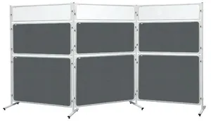 Šedá tabule textilní 120x60 cm k paravanu