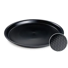Tálaló tálca (PS) Gastro kerek fekete átmérő 37 x 3 cm [1 db]