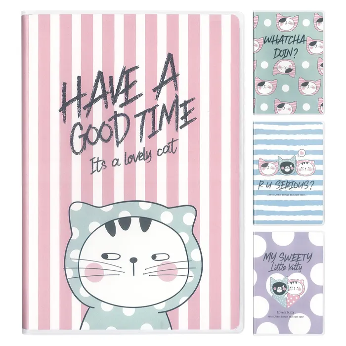 Termék főképe Sešit linkovaný A5 / 72 listový M&G s PVC obalem So Many Cats Pastel (4 designy)