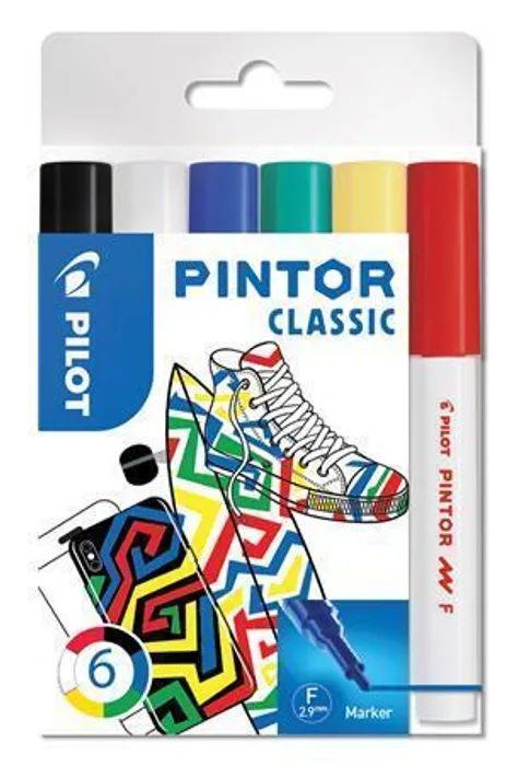 Termék főképe Set dekorativních popisovačů "Pintor F", 6 barev klasik, 1 mm, PILOT