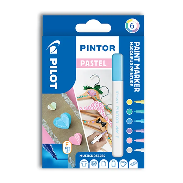Termék főképe Set dekorativních popisovačů "Pintor F", pastelová, 6 barev, 1 mm, PILOT