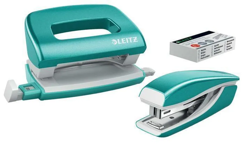Termék főképe Set mini sešívačky a děrovačky Leitz WOW, Ledová modrá