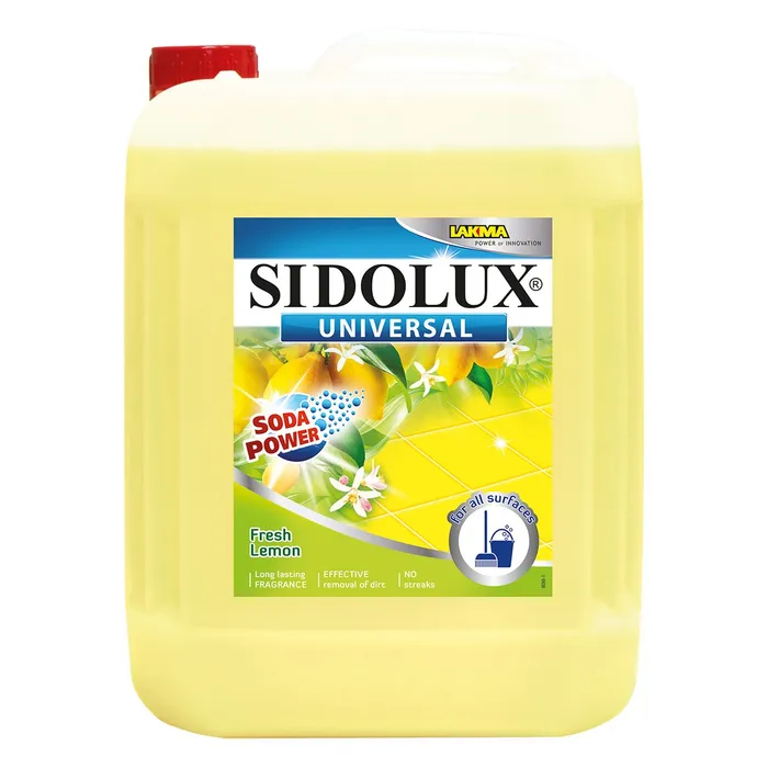 Termék főképe Sidolux Universal Soda Svěží citron mycí prostředek na všechny omyvatelné podlahy 5 l