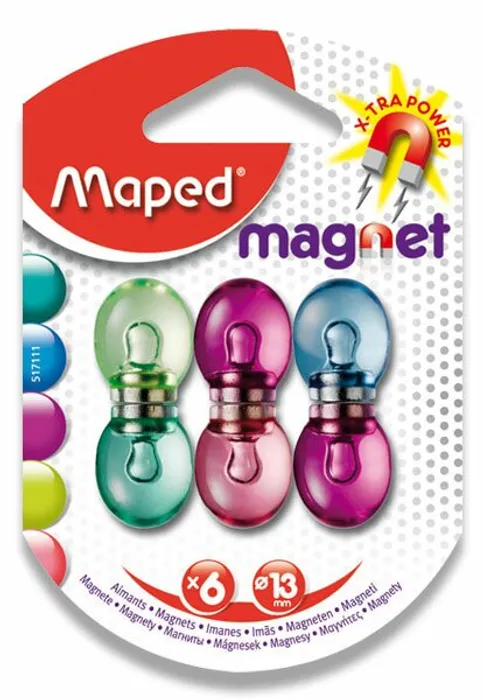 Termék főképe Silné magnety Maped - průměr 13 mm - mix barev, 6 ks