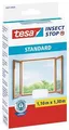 Rovarháló 55680, ablakhoz, fehér, 1,1 x 1,3 m, tépőzárral, TESA