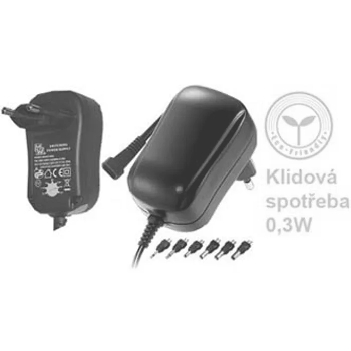 Termék főképe Síťový adaptér, 220V (el.síť), 3-12V, 1000mA, univerzální, stabilizovaný