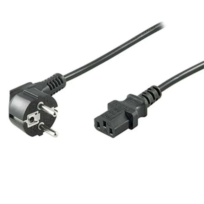 Termék főképe Síťový kabel 230V napájecí, CEE7 (vidlice)-C13, 1m, VDE approved, černý