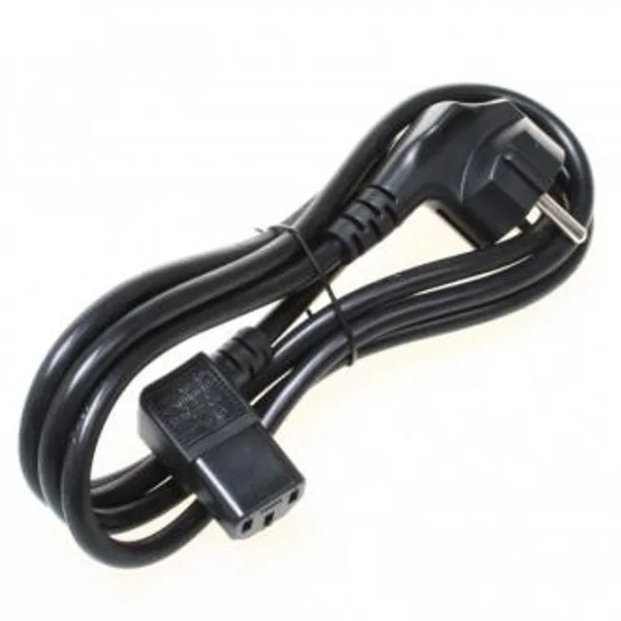 Termék főképe Síťový kabel 230V napájecí, CEE7 (vidlice)-C13, 2m, VDE approved, černý, Logo, lomený