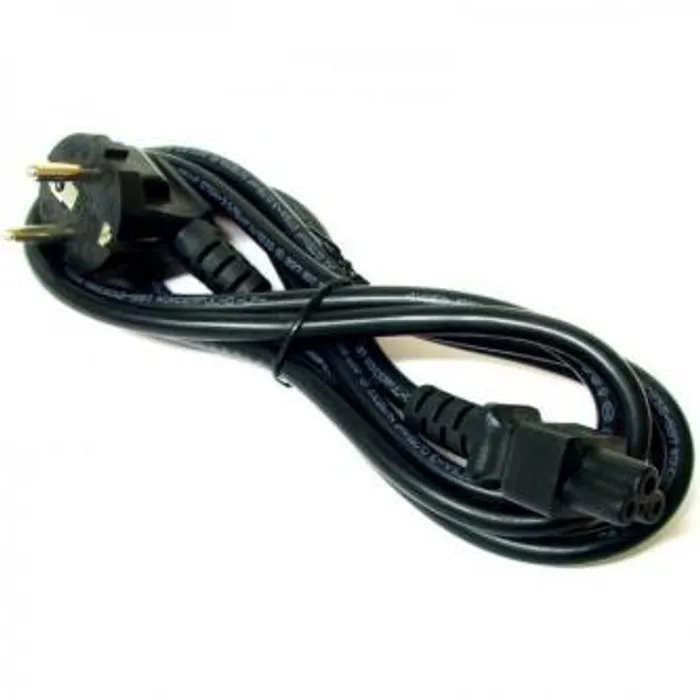 Termék főképe Síťový kabel 230V napájecí, CEE7 (vidlice)-C5, 2m, VDE approved, černý, Logo, koncovka ve