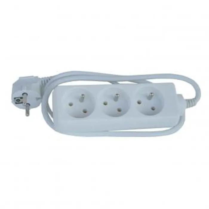 Termék főképe Síťový kabel 230V prodlužovací, CEE7 (vidlice)-zásuvka 3x, 3m, VDE approved, bílý