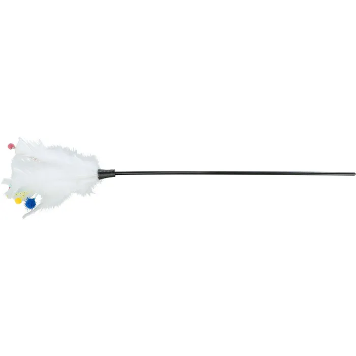 Termék főképe Škádlítko s peřím a provázky ukončené kuličkami, 41cm