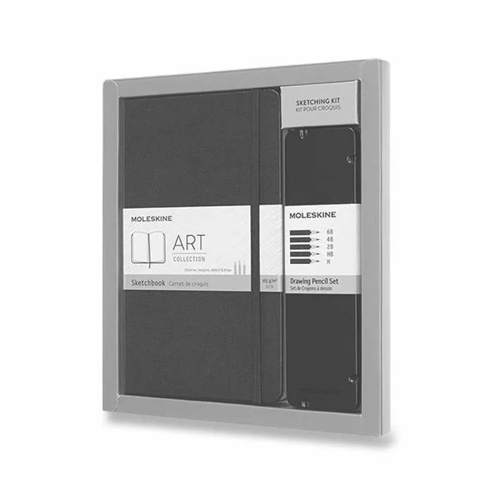 Termék főképe Skicář Moleskine - tvrdé desky L, dárková sada s grafitovými tužkami