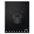 Iskolai füzet Pigna Monocromo Black A4, vonalas, 40 lapos, motívumkeverék