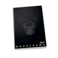 Iskolai füzet Pigna Monocromo Black A5, vonalas, motívumkeverék