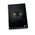 Iskolai füzet Pigna Monocromo Black A5, vonalas, motívumkeverék
