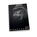 Iskolai füzet Pigna Monocromo Black A5, vonalas, motívumkeverék