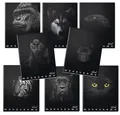 Iskolai füzet Pigna Monocromo Black A4, vonalas, 40 lapos, motívumkeverék