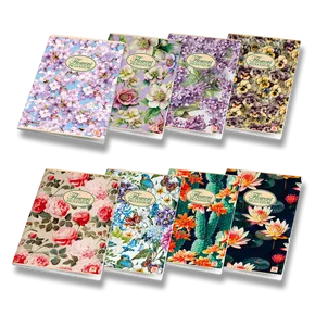 Iskolai füzet Pigna Nature Flowers A4-es, vonalas, 40 lapos, motívumkeverék