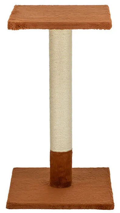 Termék főképe Škrabací sloupek BEANA, 69 cm, králičí plyš, rezavá - LIMITOVANÁ NABÍDKA