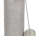 Következő termékkép LIVIA kaparóoszlop plüssgömbbel, 64 cm, szizál/plüss, bézs-szürke