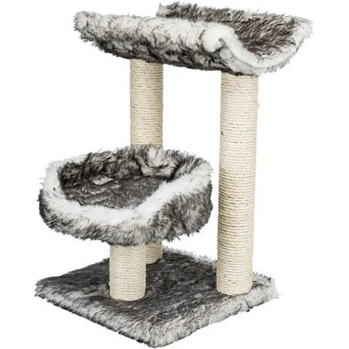 Termék főképe Škrábadlo ISABA s pelíškem,dlouhý plyš 62cm - černo-bílé