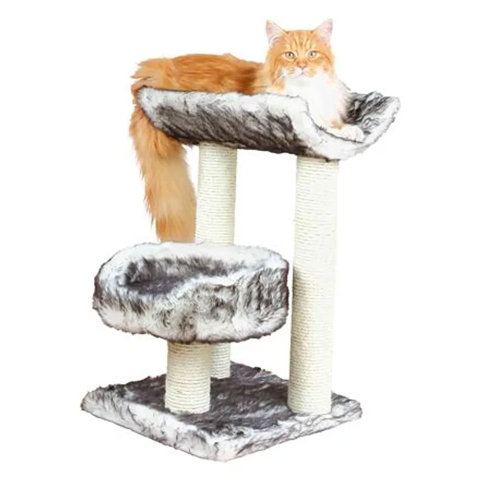 Termék főképe Škrábadlo ISABA s pelíškem,dlouhý plyš 62cm - černo-bílé