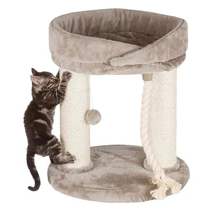 Termék főképe Škrábadlo MARCELA, podesta, 2 sloupky, odpočívadlo, 60cm, sisal/béžový plyš