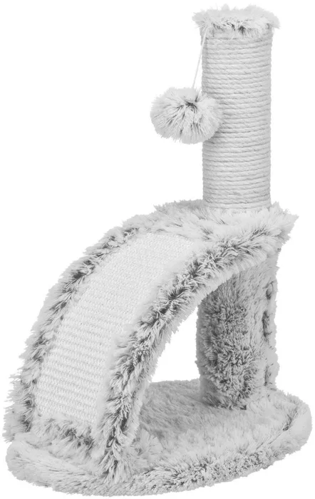 Termék főképe Škrabadlo WINNIE Junior s kartáčem, 43 cm, sisal/ dlouhovlasý plyš, šedá