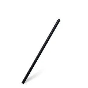 Szívószál (biokompozit) többször használható fekete `JUMBO` Ø8mm x 20cm [100 db]
