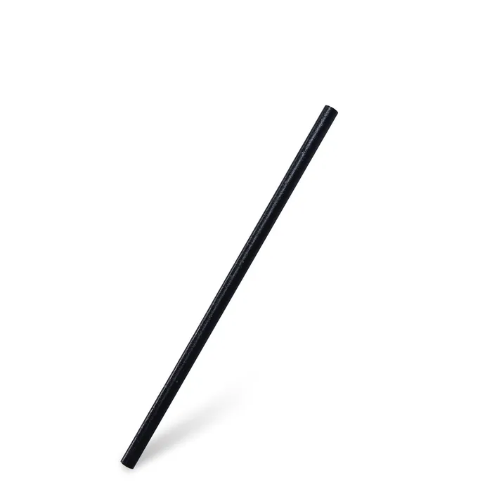 Termék főképe Slámka (bio-kompozit) opakovaně použitelná černá `JUMBO` Ø8mm x 20cm [100 ks]