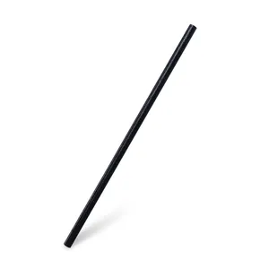 Szívószál (biokompozit) többször használható fekete `JUMBO` Ø8mm x 24cm [100 db]