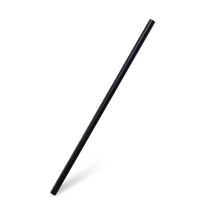 Termék főképe Slámka (bio-kompozit) opakovaně použitelná černá `JUMBO` Ø8mm x 24cm [100 ks]
