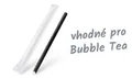 Szívószál (PAP) Bubble Tea fekete átmérő 12mm x 21cm egyesével csomagolt [100 db]