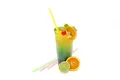JUMBO szívószál neon 25 cm, átmérő 8 mm [150 db] (újra felhasználható)