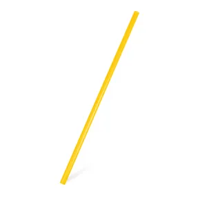 JUMBO szívószál műanyag sárga 25 cm, átmérő 8 mm [150 db] (újrafelhasználható)