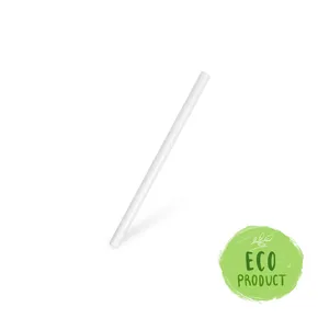 Szívószál (PAP) fehér `JUMBO` átmérő 8mm x 15cm [100 db]